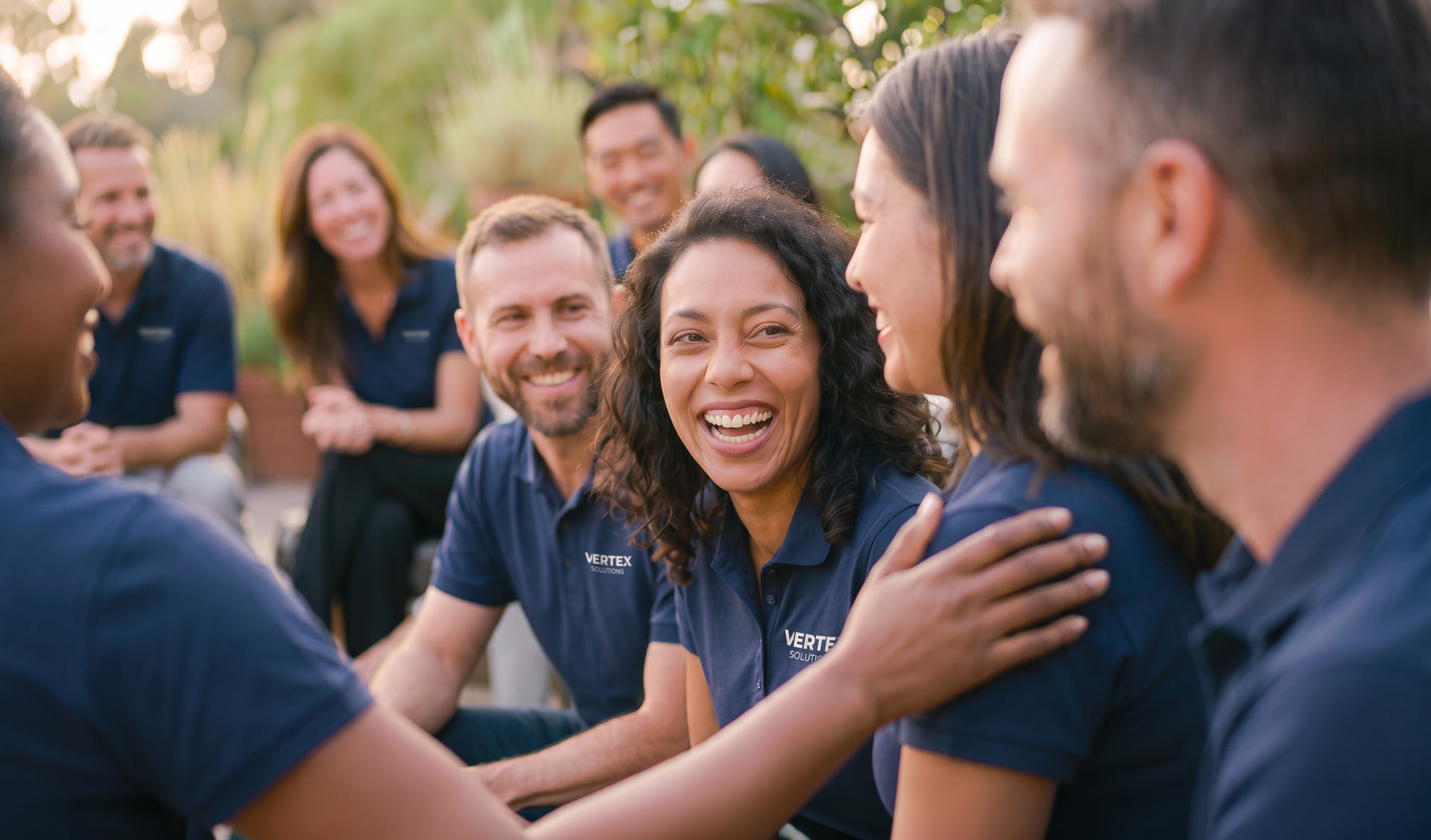 Team gathered together in a workshop