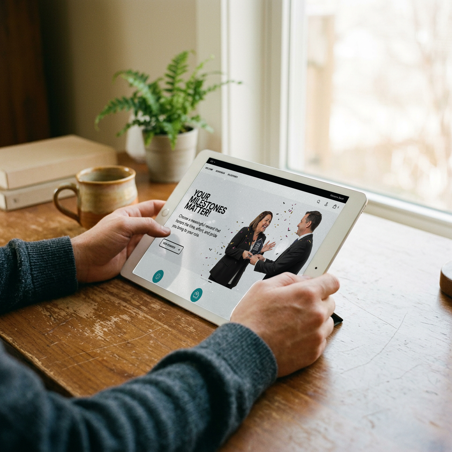 Tablet webstore view